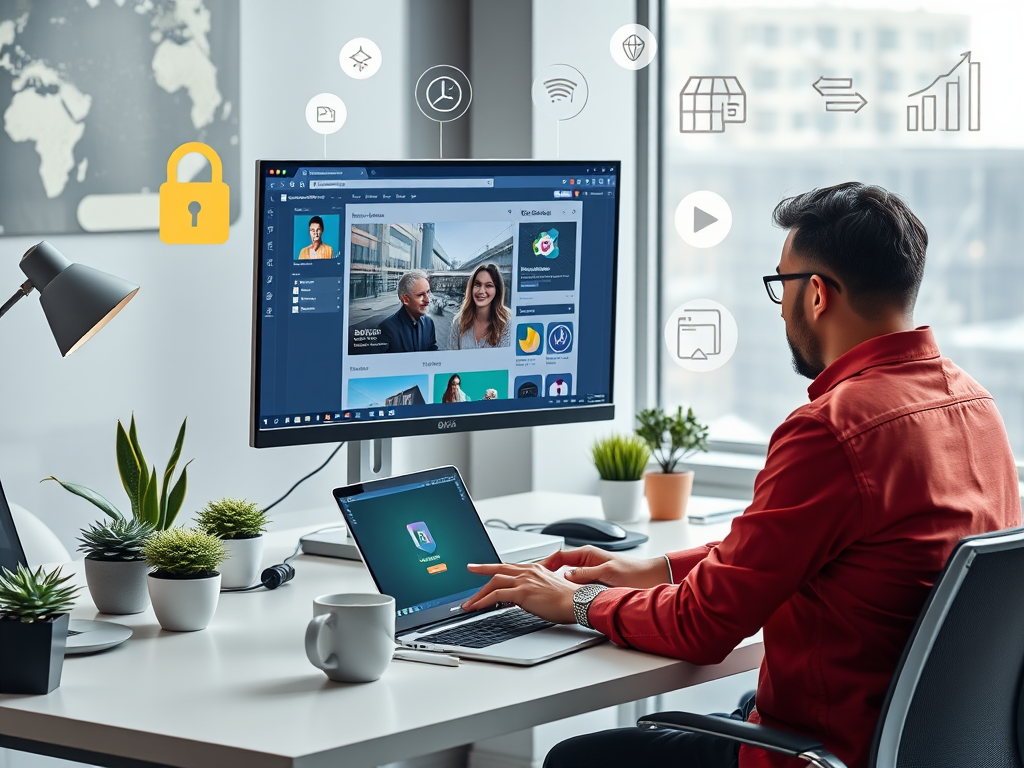 تصویر گرافیکی از طراحی و توسعه یک وب‌سایت حرفه‌ای